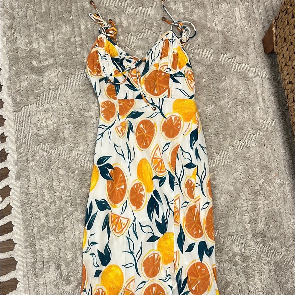 Petal & Pup Citrus Delight Midi Dress - Picture 5 of 5